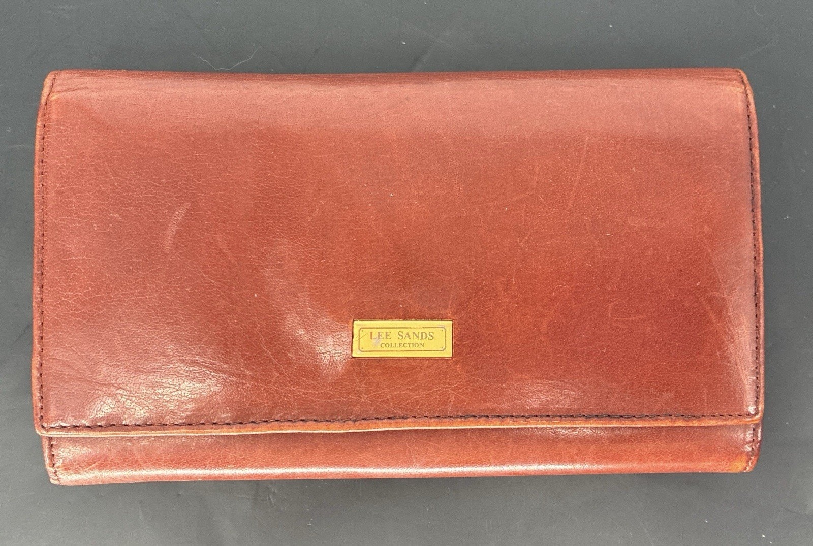 Lee Sands Collection Smooth Butter Soft Wallet Ccslips Kisslock Coin Paper Slips